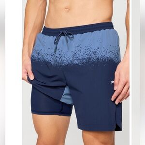 Fabletics Men’s Swim Trunks Blue Size XXL 7-Inch Inseam 2XL Pool Beach